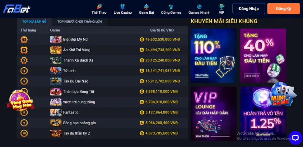 Cơ hội trúng Jackpot lớn tại KU11NET